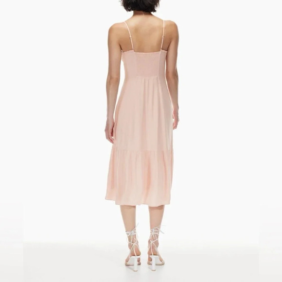 Aritzia Wilfred Sweetheart  Broadway Dress in Coral Blush Pink Size 12 - Picture 3 of 8